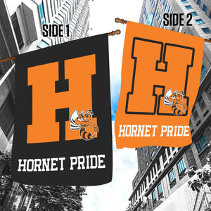 Hornet Pride and Orange Flag Garden Flag 28''x40'' (Two Sides Printing)