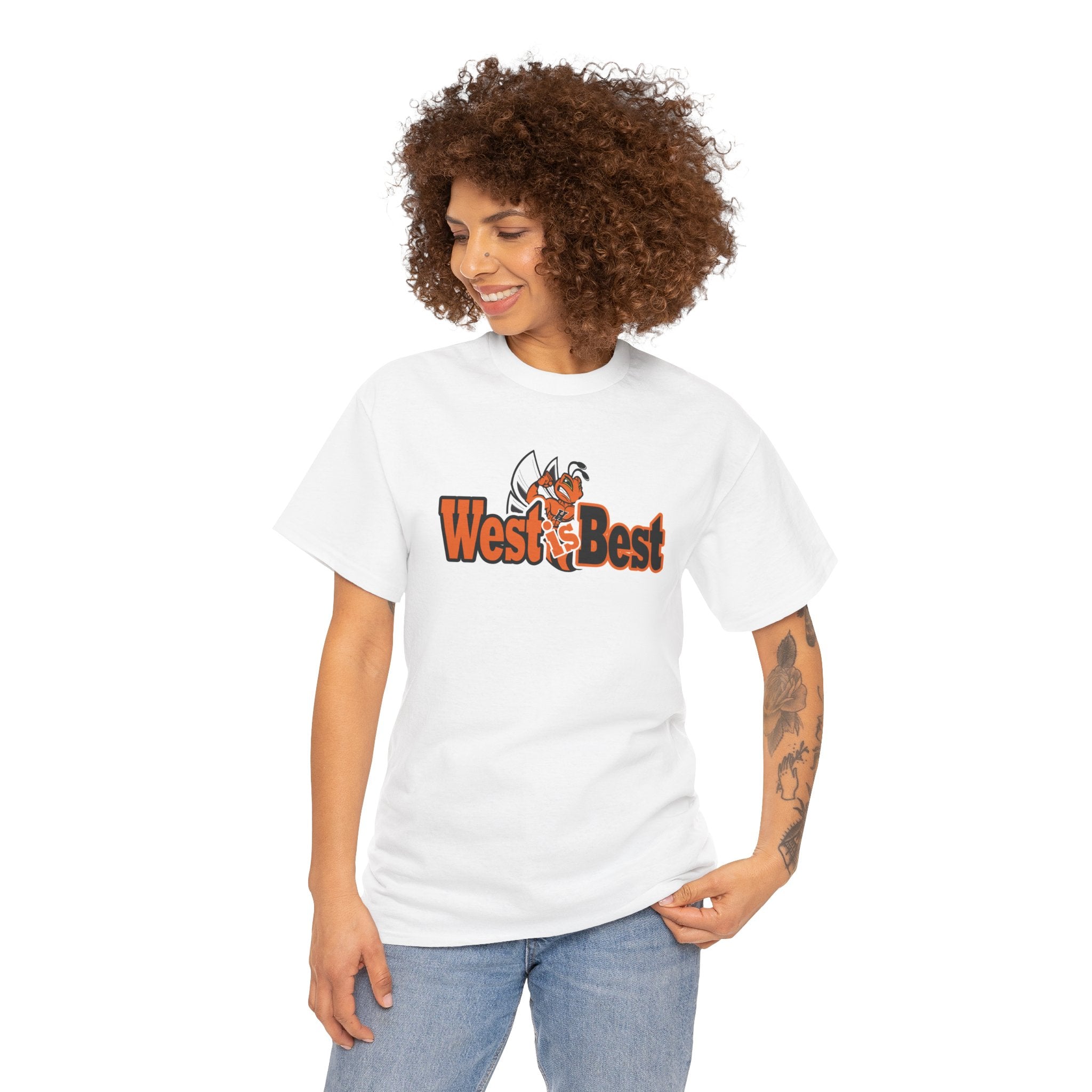 Hamilton High School West Spirit Wear (West is Best) Unisex Heavy Cotton Tee