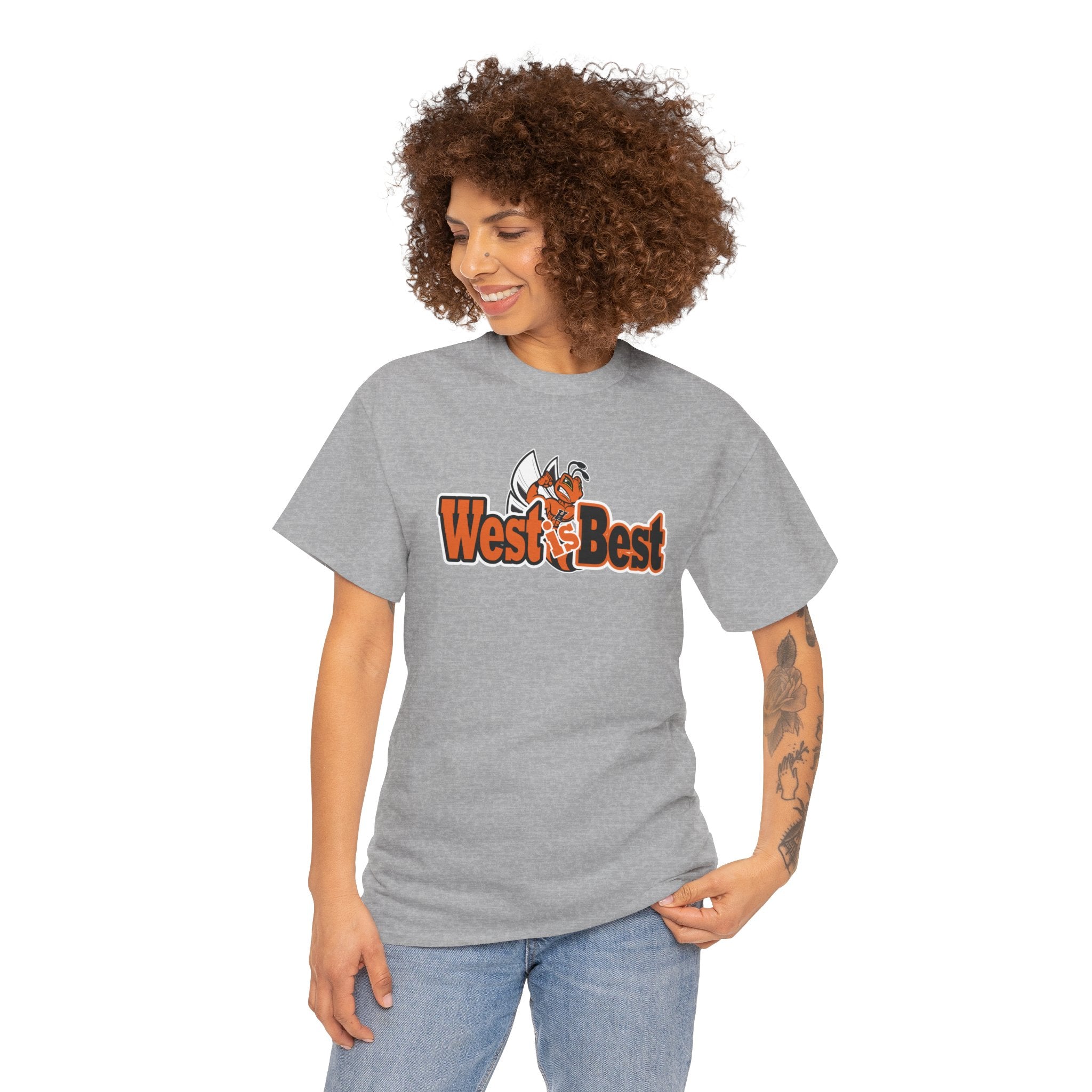 Hamilton High School West Spirit Wear (West is Best) Unisex Heavy Cotton Tee