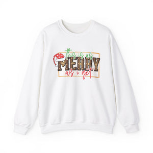 Christmas Crewneck Sweatshirt - Merry as I Get Design