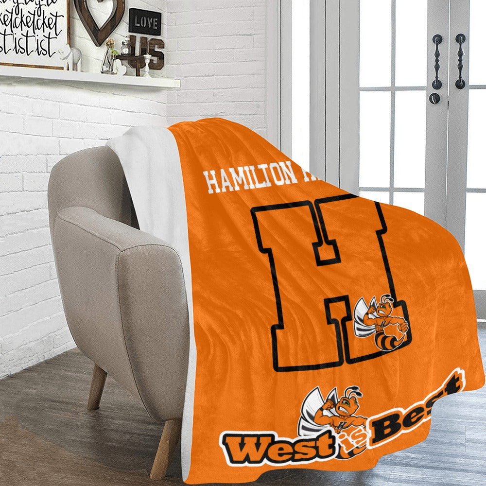 West is Best Orange Blanket Ultra-Soft Micro Fleece Blanket 54"x70"