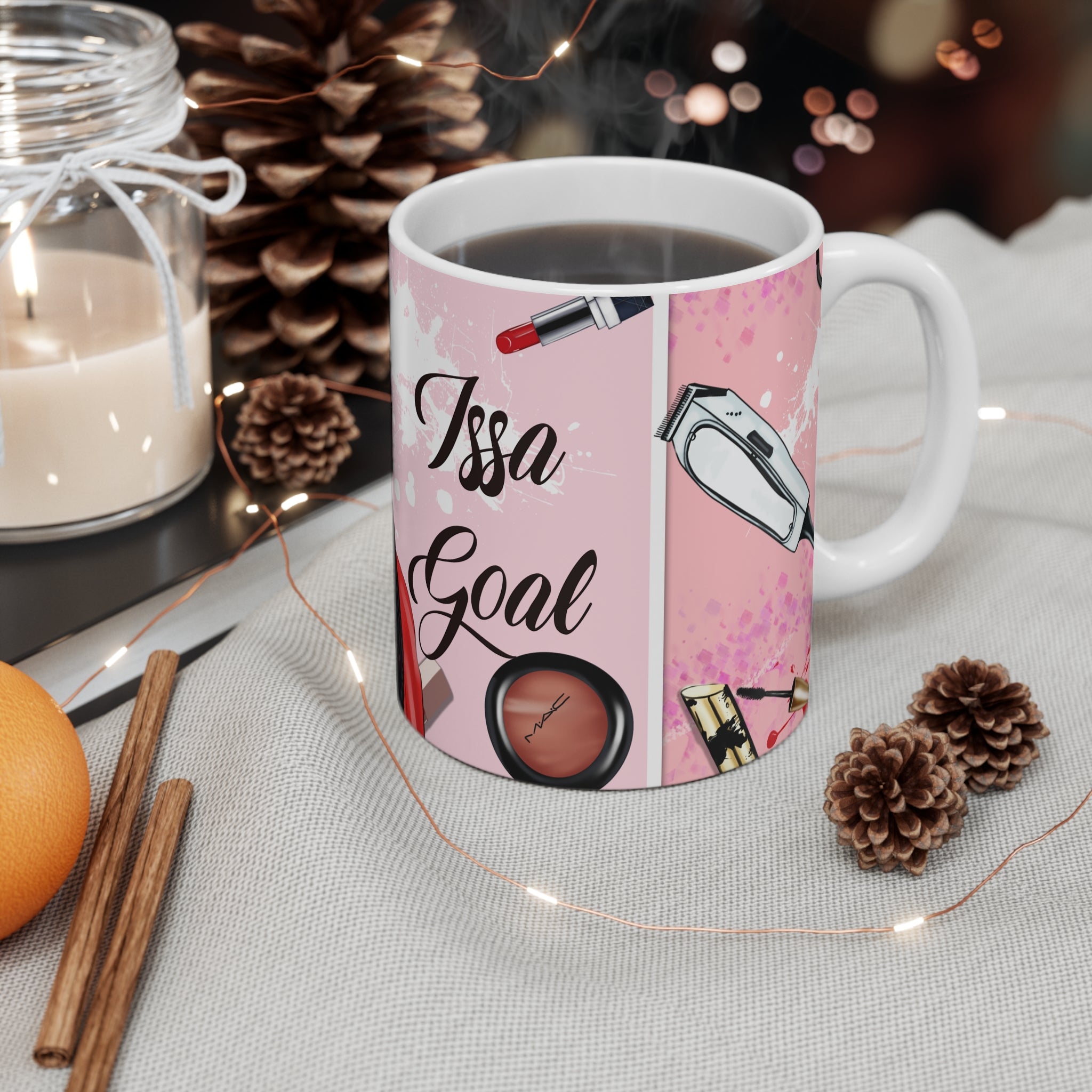 Coffee Mug - Brown Skin Woman Issa Goal Makeup Images