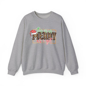 Christmas Crewneck Sweatshirt - Merry as I Get Design