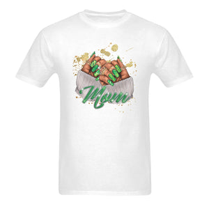 Green Mom Design in White Shirt Unisex Heavy Cotton T-Shirt (One Side Printing)