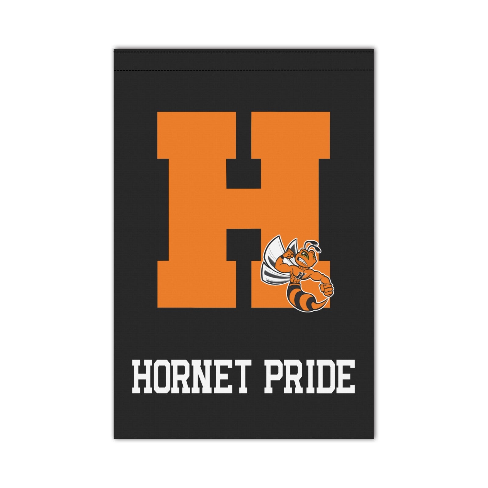 Hornet Pride Black and orange Flag 12"X18" Garden Flag 12''x18'' (Two Sides Printing)