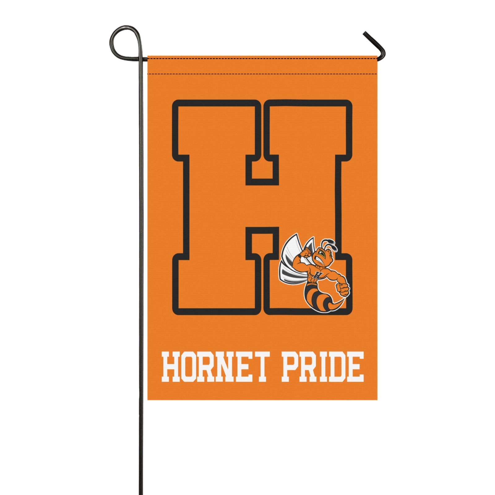 Hornet Pride Black and orange Flag 12"X18" Garden Flag 12''x18'' (Two Sides Printing)