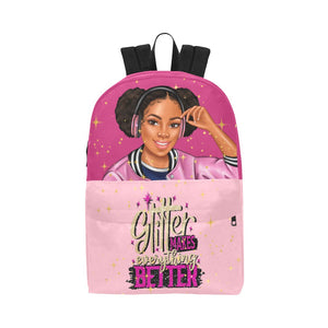 Glitter Makes Everything Better Side Ponytails Unisex Classic Backpack (Model 1673)