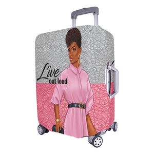 Live Out Loud Two-Toned Luggage Cover/Large 26"-28"