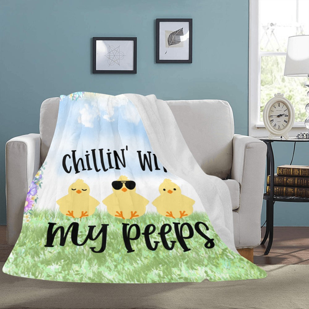 Chillin' With My Peeps Ultra-Soft Micro Fleece Blanket 60"x80"