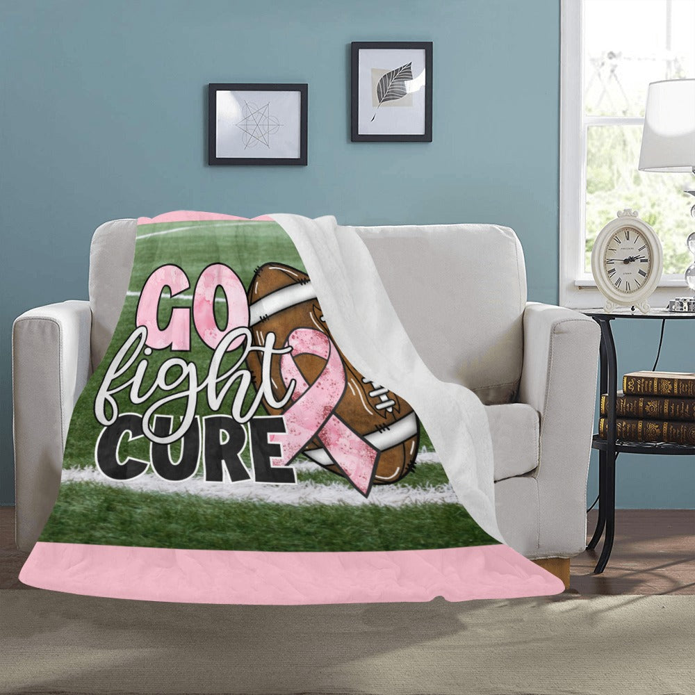 Go Fight Cure 50x60 Ultra-Soft Micro Fleece Blanket 50"x60"