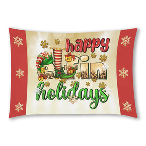 Happy Elfin Holidays Pillow Case 20"x30" (one side) No Zipper