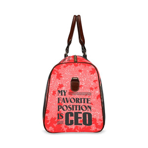 Position is CEO Red I Waterproof Travel Bag/Small (Model 1639)