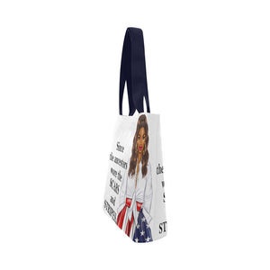 Since the Ancestors Wore the Scars and Stripes Wavy Hair Canvas Tote Bag (Model 1657)