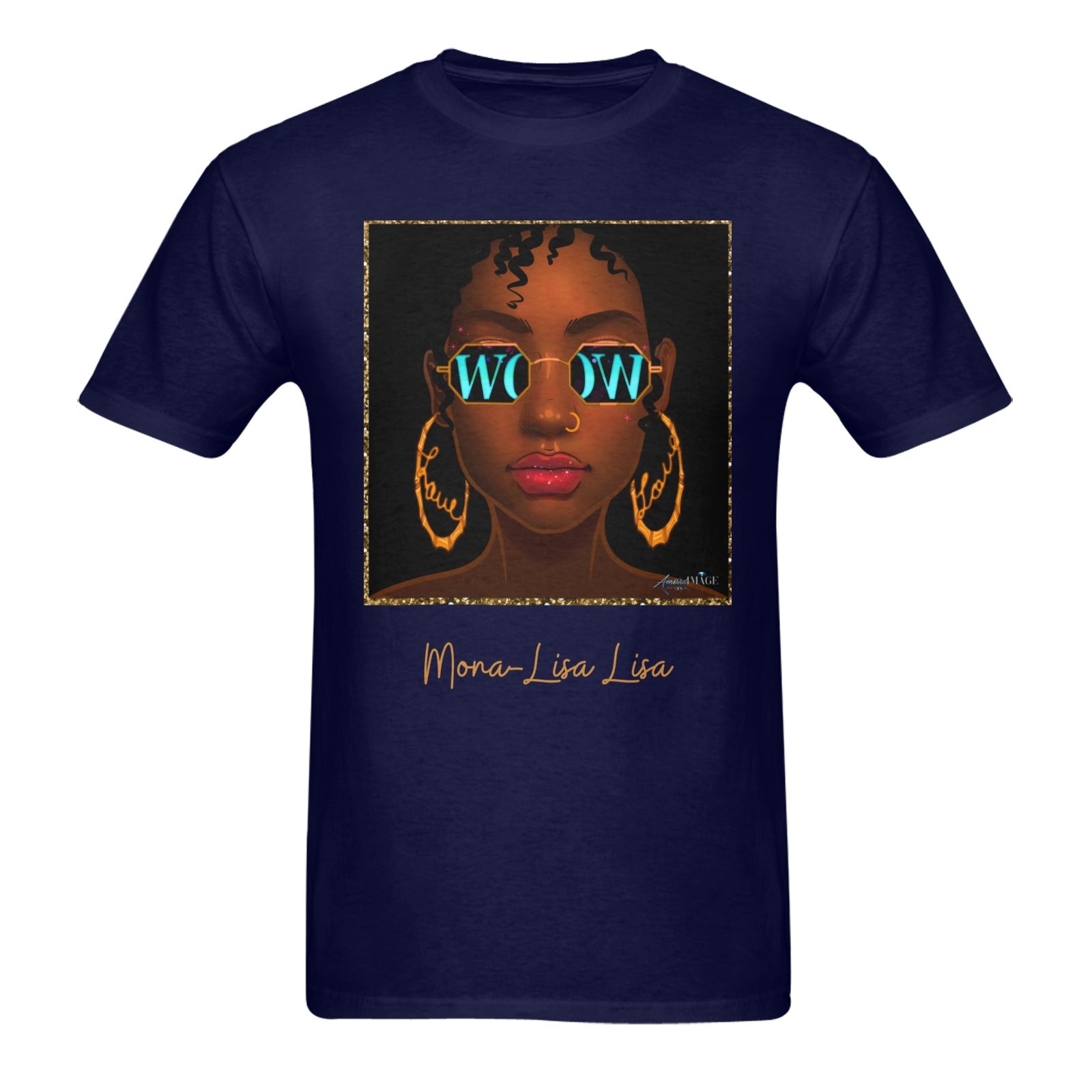 Mona Lisa Lisa Unisex Heavy Cotton T-Shirt (One Side Printing)