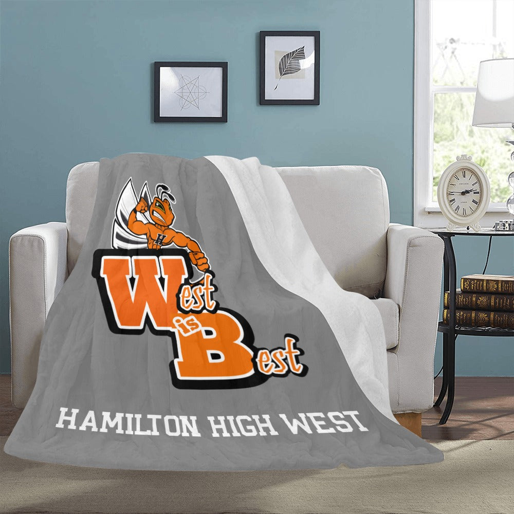 West is Best Grey Blanket Ultra-Soft Micro Fleece Blanket 54"x70"