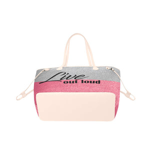 Live Out Loud Two-Toned Clover Canvas Tote Bag (Model 1661)