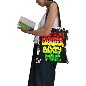 JUNETEENTH 1865 Blk Background Airbrush All Over Print Canvas Tote Bag/Small (Model 1697)