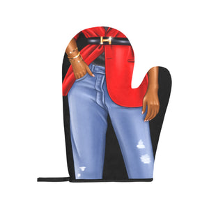 Red Blazer Blue Jeans Set Oven Mitt & Pot Holder