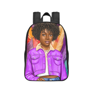 Colorfully Me VIII Fabric School Backpack (Model 1682) (Medium)