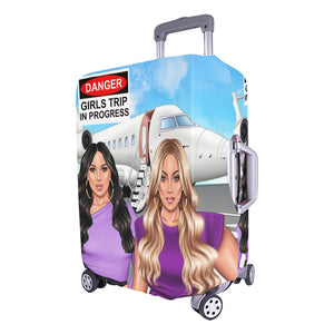 Danger Girls Trip II Purple Luggage Cover/Large 26"-28"