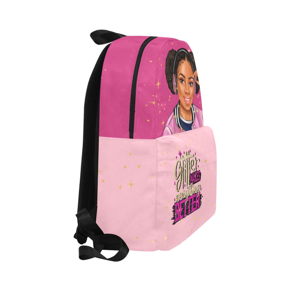 Glitter Makes Everything Better Side Ponytails Unisex Classic Backpack (Model 1673)