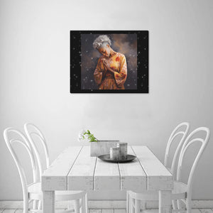 A Praying Woman Frame Canvas Print 20"x16"