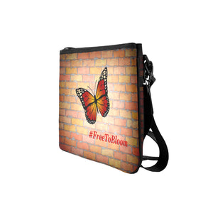 Free to Bloom Butterfly and Brick Clutch Slim Clutch Bag (Model 1668)