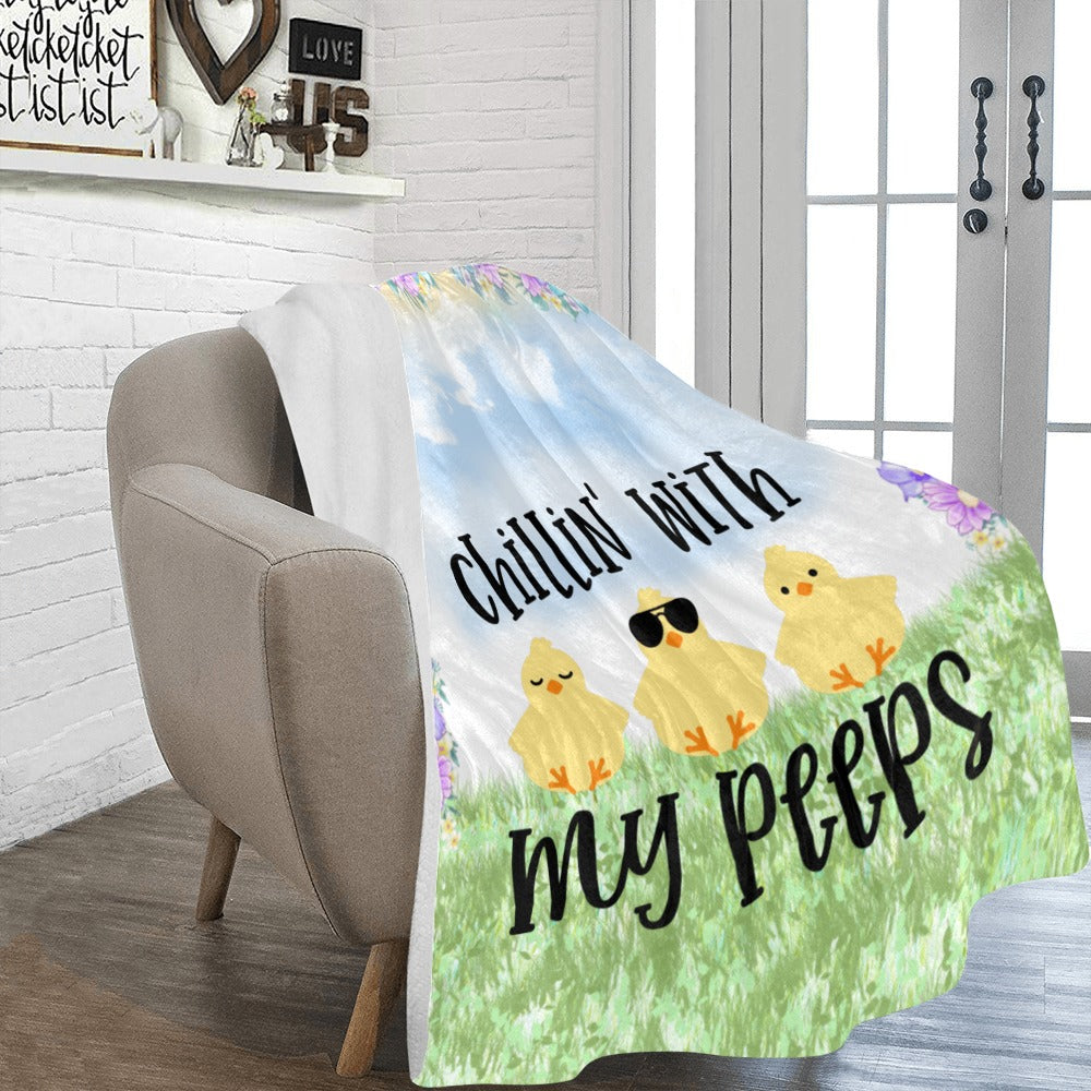 Chillin' With My Peeps Ultra-Soft Micro Fleece Blanket 60"x80"