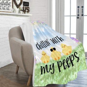 Chillin' With My Peeps Ultra-Soft Micro Fleece Blanket 60"x80"