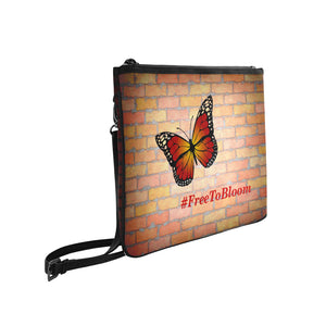 Free to Bloom Butterfly and Brick Clutch Slim Clutch Bag (Model 1668)