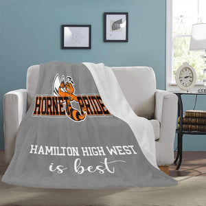 Hornet Pride Grey Blanket Ultra-Soft Micro Fleece Blanket 54"x70"