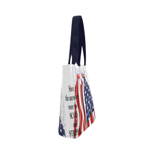 Since the Ancestors Wore the Scars and Stripes Wavy Hair Canvas Tote Bag (Model 1657)