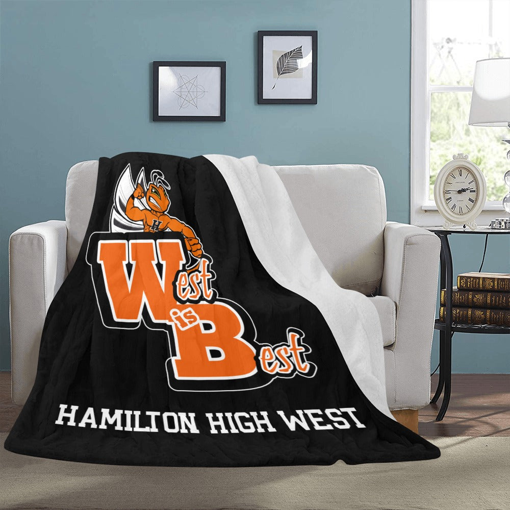 West is Best Black Blanket Ultra-Soft Micro Fleece Blanket 54"x70"