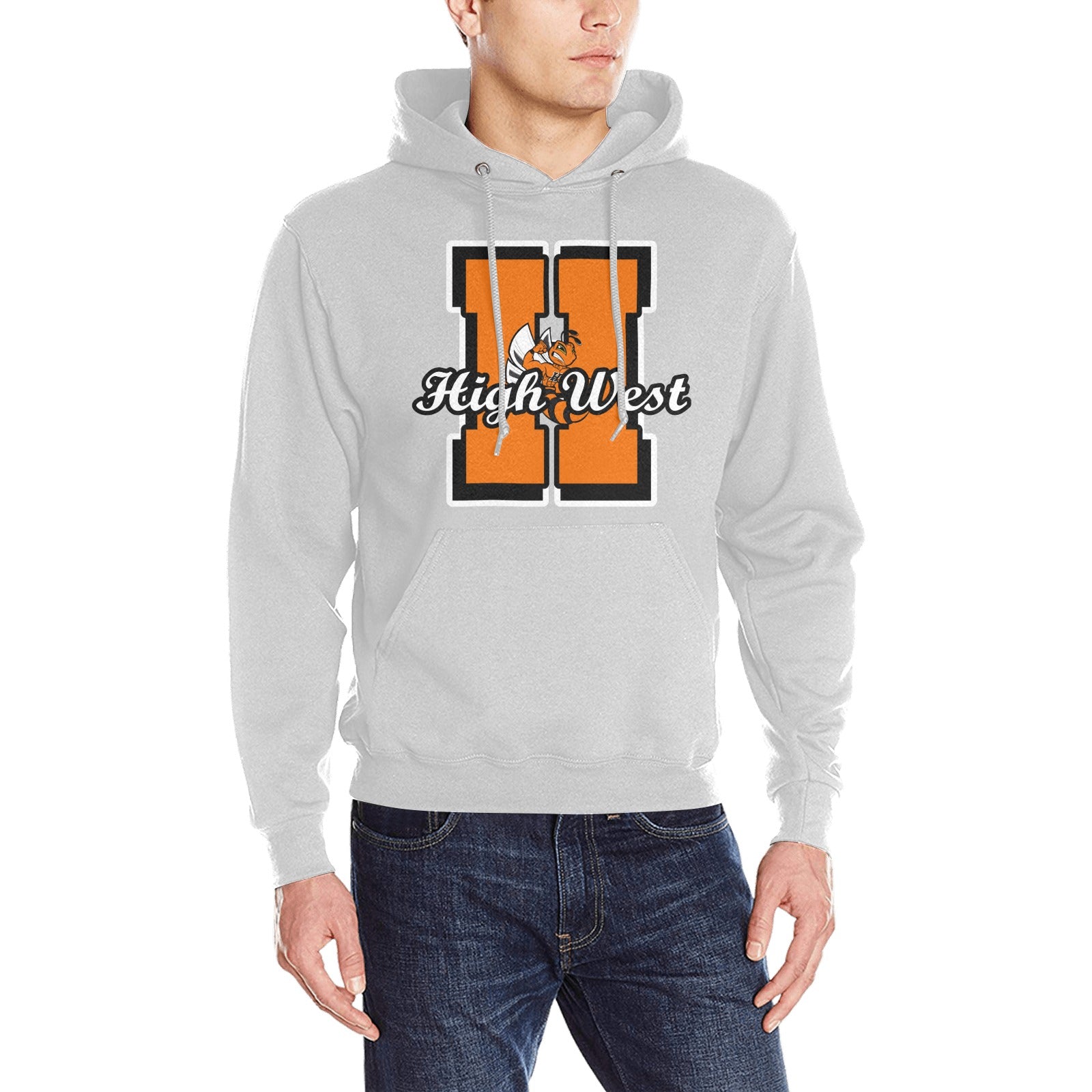 H High West Grey Hoodie Heavy Blend Hooded Sweatshirt