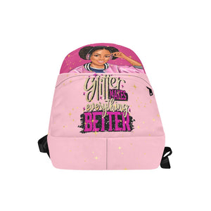 Glitter Makes Everything Better Side Ponytails Unisex Classic Backpack (Model 1673)