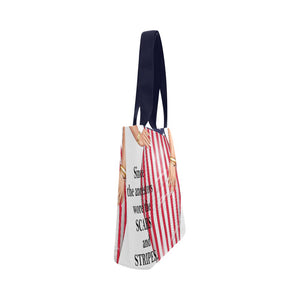 Since the ancestors wore scars and stripes Skirt Canvas Tote Bag (Model 1657)