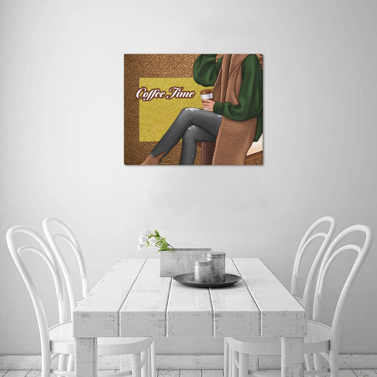 Coffee Time Canvas II Frame Canvas Print 20"x16"