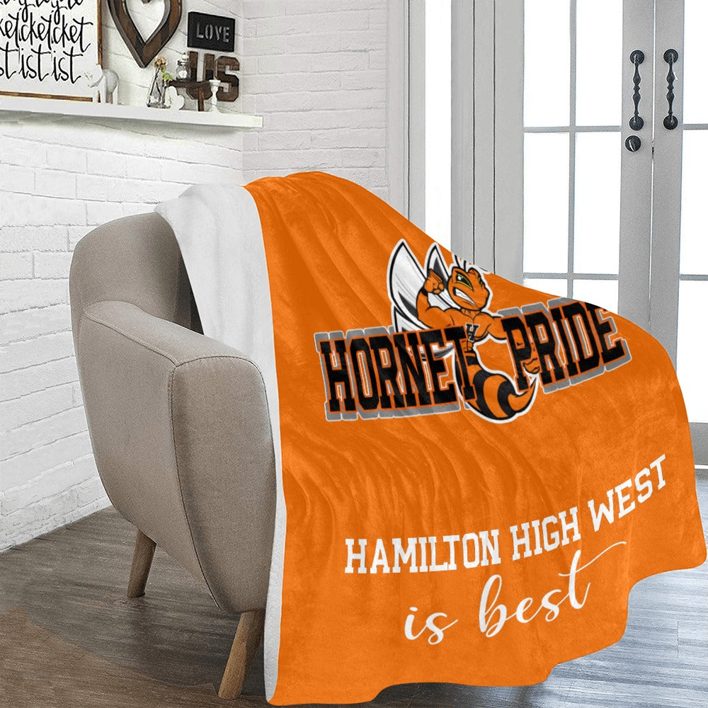 Hornet Pride Orange Blanket Ultra-Soft Micro Fleece Blanket 54"x70"