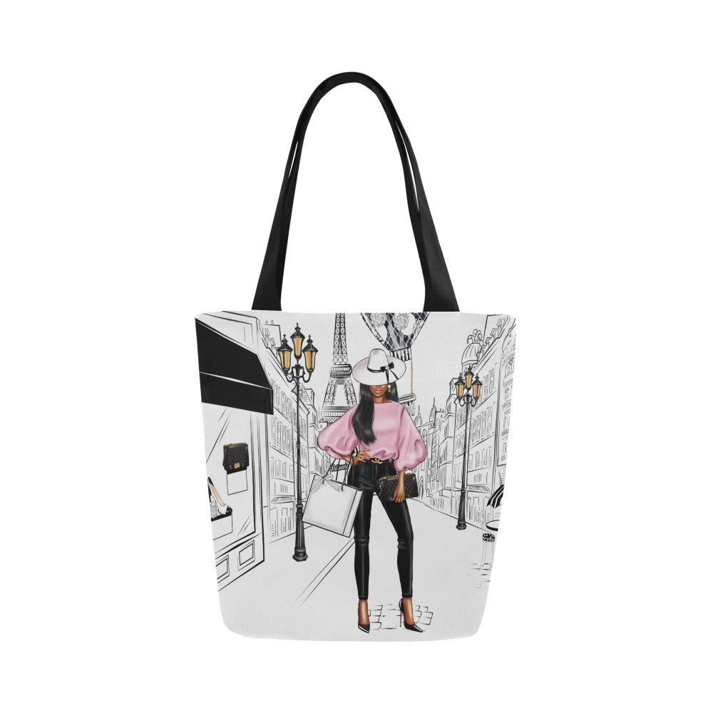 Walk In Paris V Canvas Tote Bag (Model 1657)