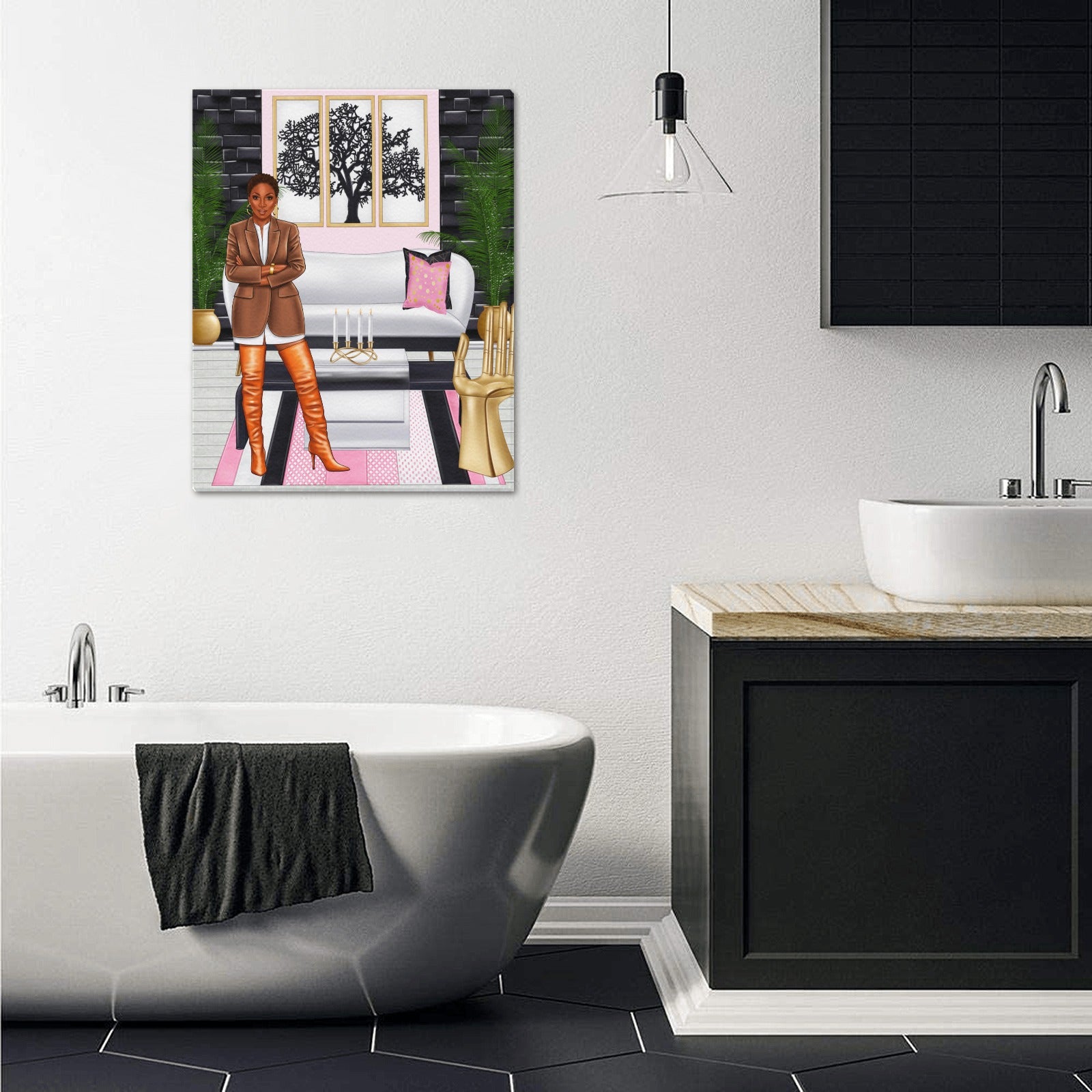 Simply Sleek III Frame Canvas Print 16"x20"