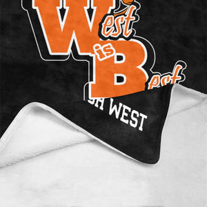 West is Best Black Blanket Ultra-Soft Micro Fleece Blanket 54"x70"