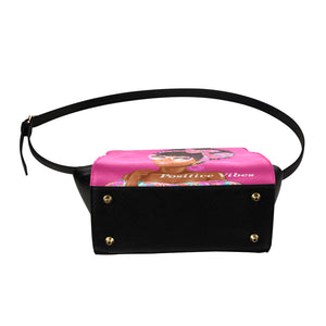Positive Vibes Pink Satchel Bag Satchel Bag (Model 1635)