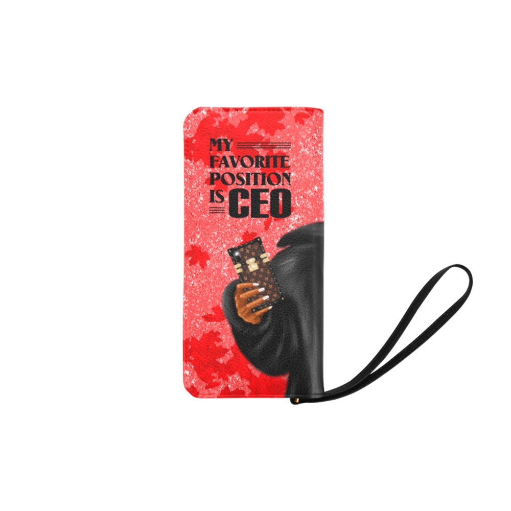 Position is CEO Red III Wallet Women's Clutch Purse (Model 1637)