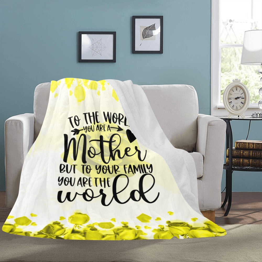 To The World You Are A Mother But To Yellow Ultra-Soft Micro Fleece Blanket 60"x80"