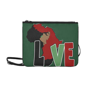 AFRICA_LOVE Green Clutch Slim Clutch Bag (Model 1668)