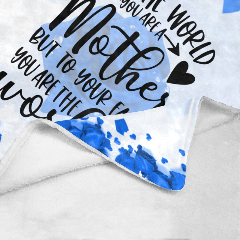 To The World Blanket BLue Ultra-Soft Micro Fleece Blanket 60"x80"