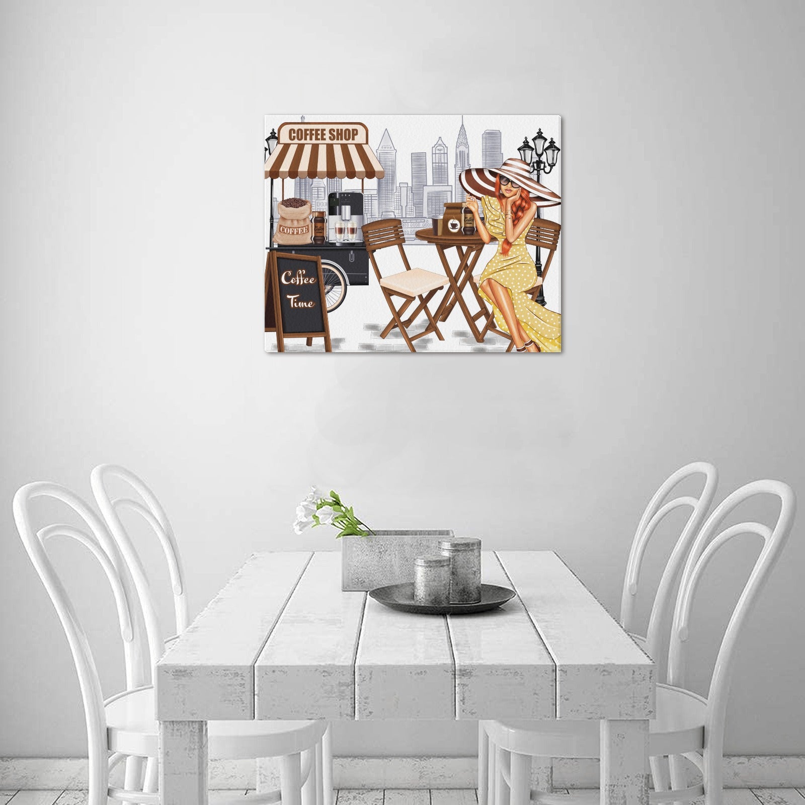 Coffee Time Canvas IV Frame Canvas Print 20"x16"