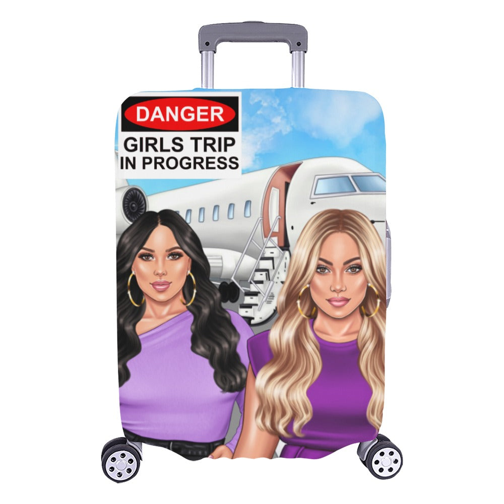 Danger Girls Trip II Purple Luggage Cover/Large 26"-28"