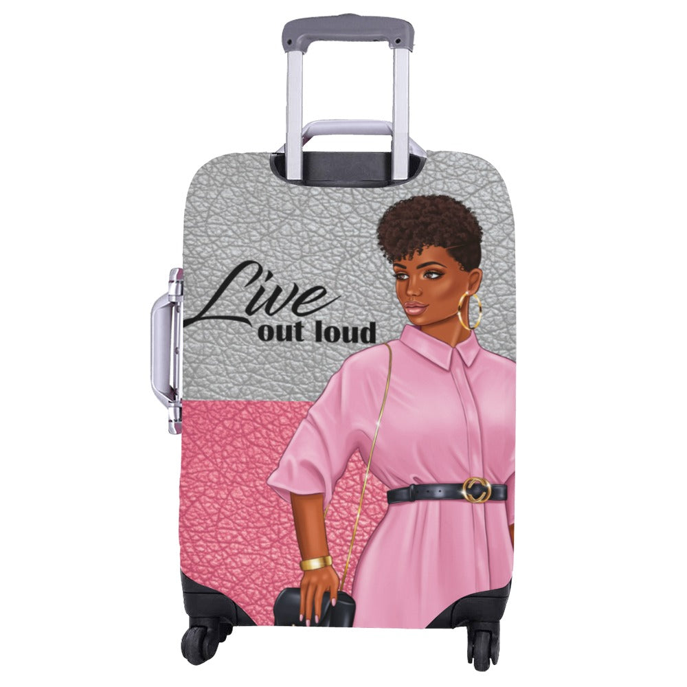 Live Out Loud Two-Toned Luggage Cover/Large 26"-28"