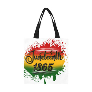 JUNETEENTH 1865 Splash All Over Print Canvas Tote Bag/Small (Model 1697)